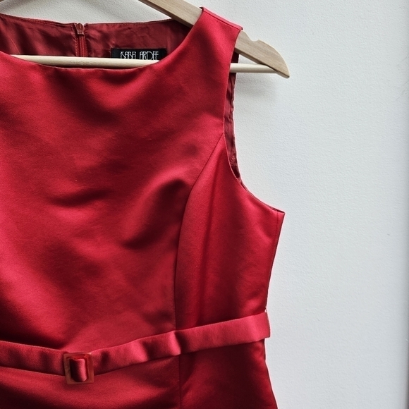 Isabel Ardee Vintage Classic Red Dress, Made in USA, Size Medium - Picture 6 of 11